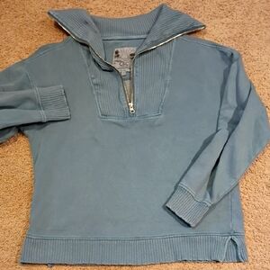 C&C California Men's Zip-Up Sweater in Light Blue